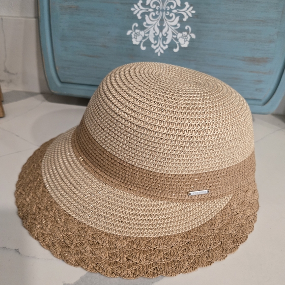 Tahari Beige and Tan Women's Hat - Picture 2 of 7